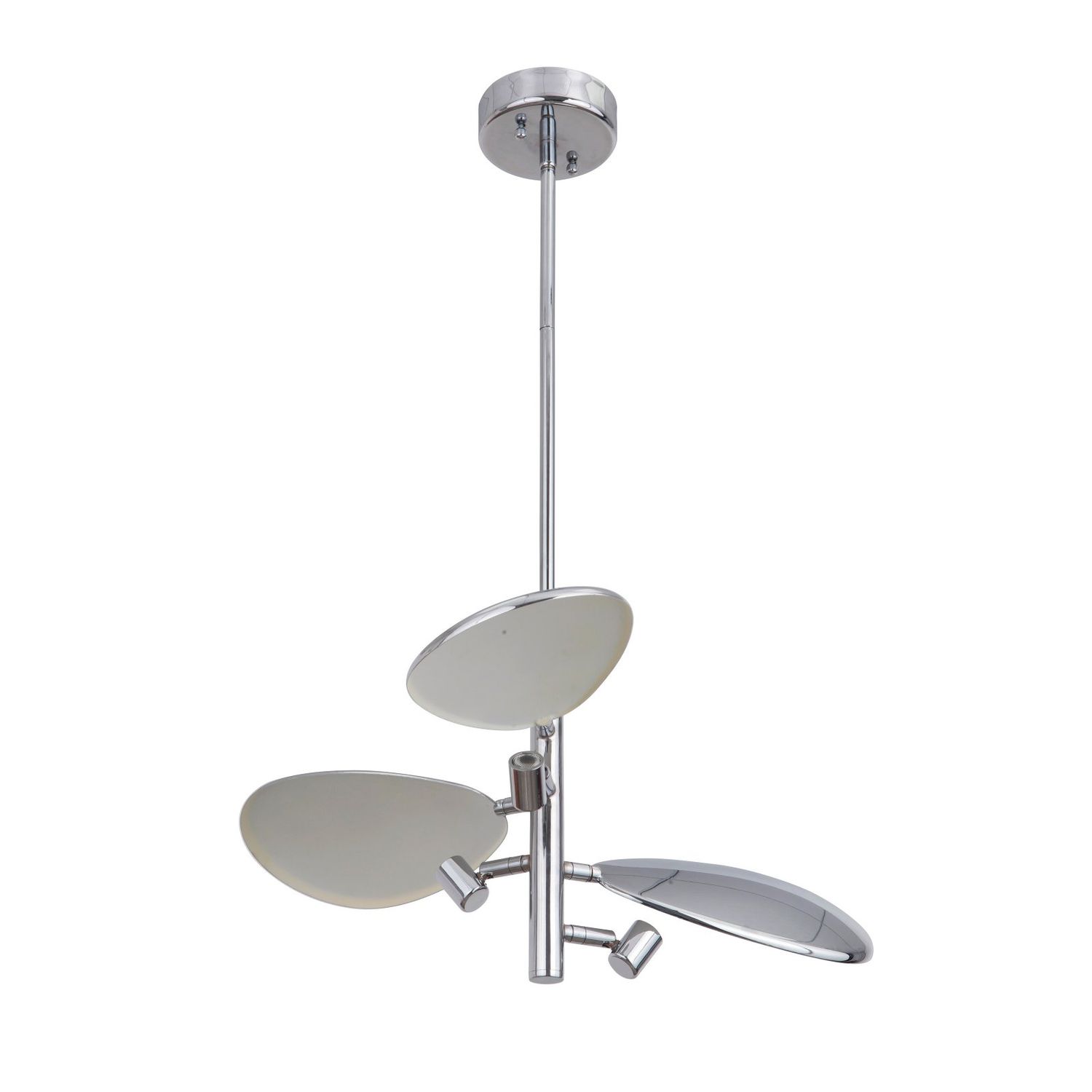 Modern Hildebrandt Adjustable 3 light 18.5&quot; Wide Pendant Chrome
