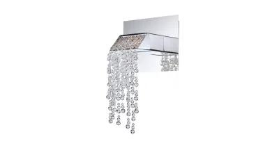 Contemporary Crystal Fonte Wall Sconce Chrome Contemporary Crystal Fonte Wall Sconce Chrome