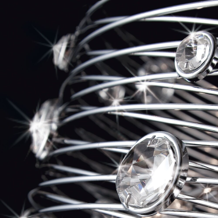 Modern Glam Corfo 6 Light Chandelier Chrome and Crystal