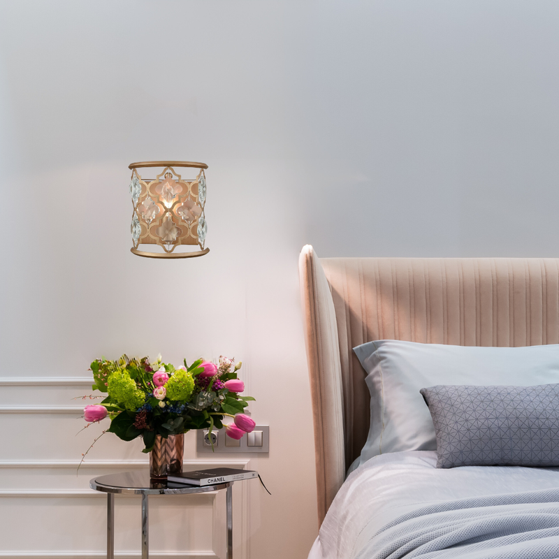 Armand Wall Sconce in Traditional Style with Luxe/Glam Matte Gold