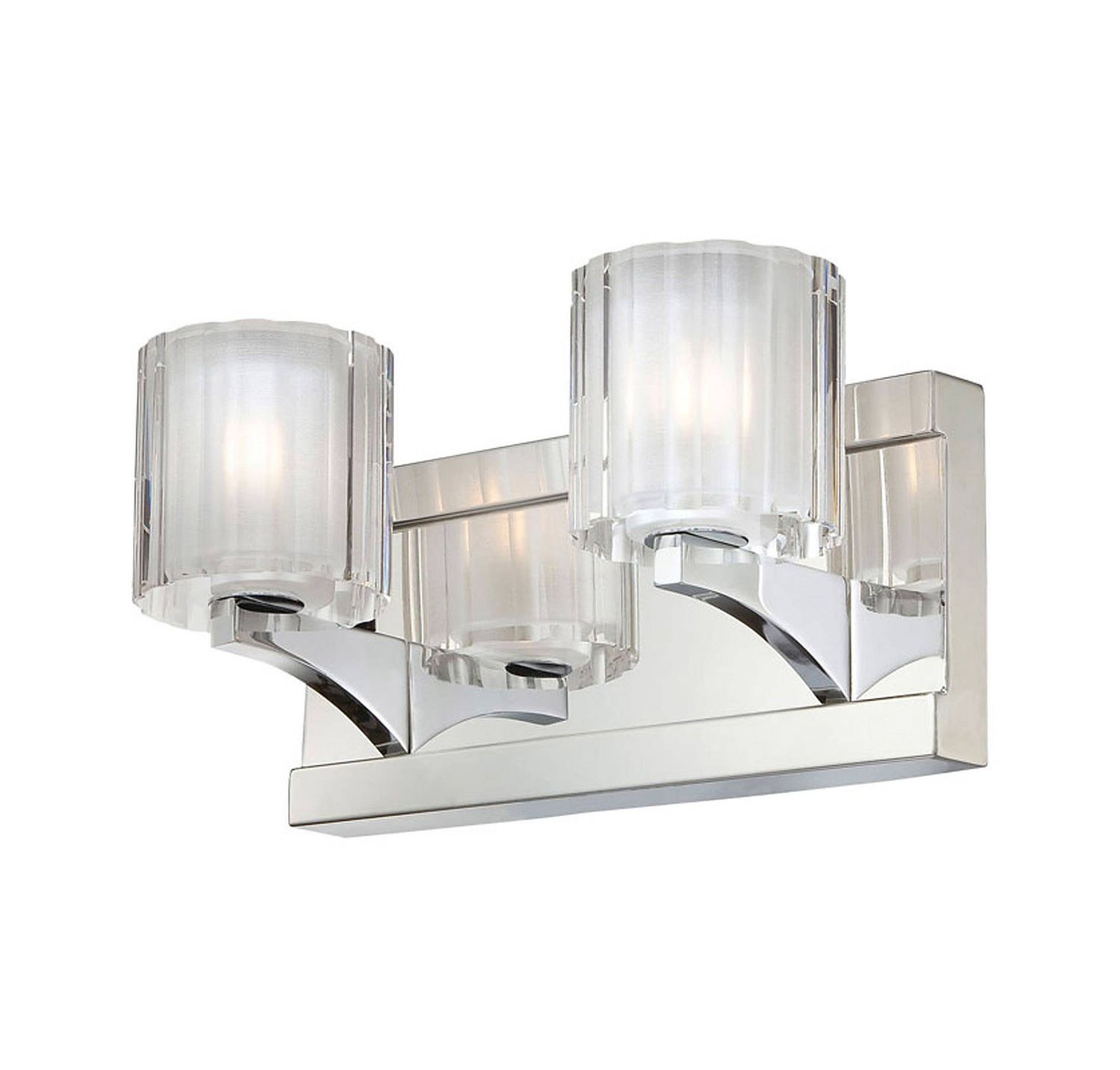 Elegant Tiara Double Vanity Chrome and Clear Crystal