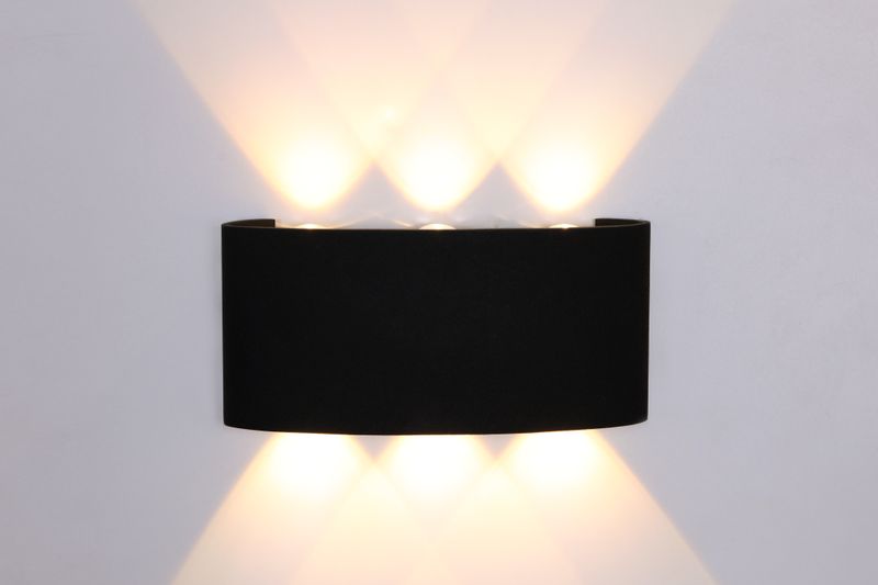Architectural Up and Down Indoor/Outdoor Wall Light Black
