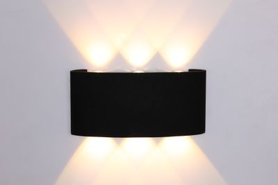 Architectural Up and Down Indoor/Outdoor Wall Light Black