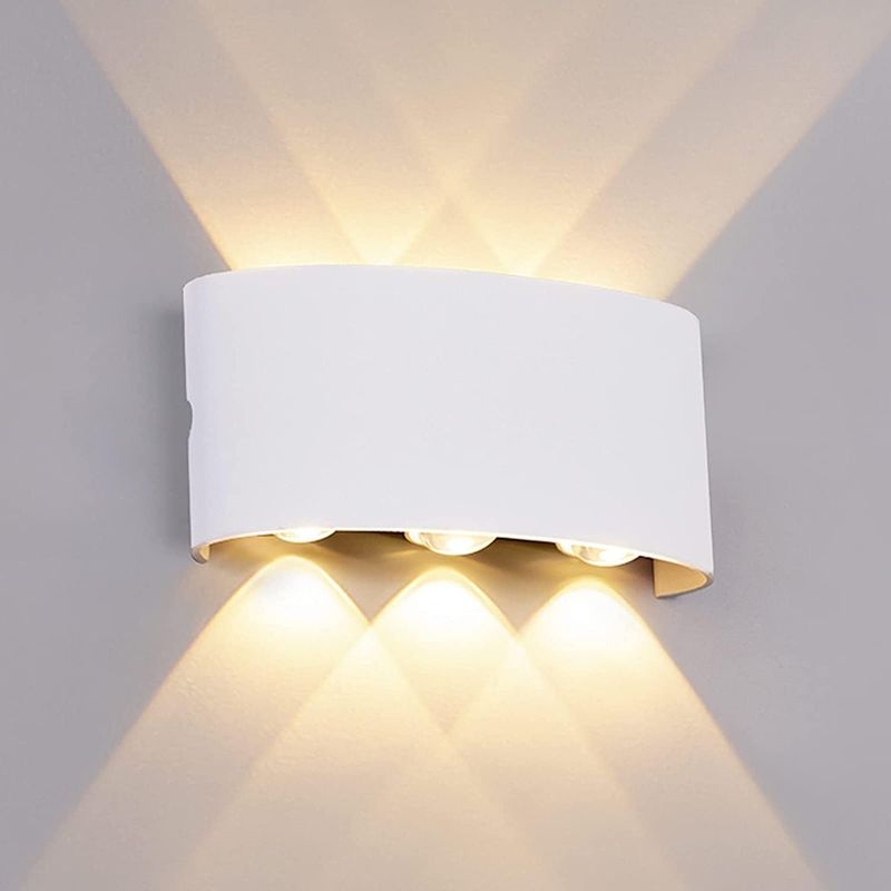 Architectural Up and Down Indoor/Outdoor Wall Light White