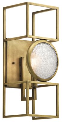 Vance Wall Scone Natural Brass and Mercury Glass