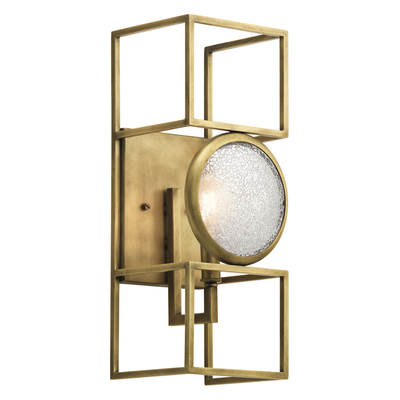 Vance Wall Scone Natural Brass and Mercury Glass