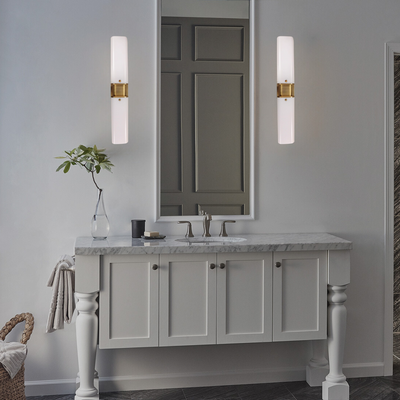 LED Linear Vanity 24" Soft Gold/ White Acrylic Shade