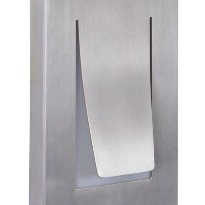 Enzo Small Outdoor Contemporary LED Wall Sconce Satin Aluminum