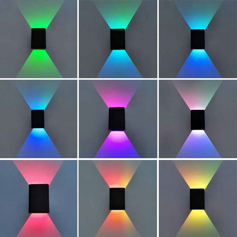 Indoor Colour Changing Up/Down Wall 5W LED RGB  with Remote Control