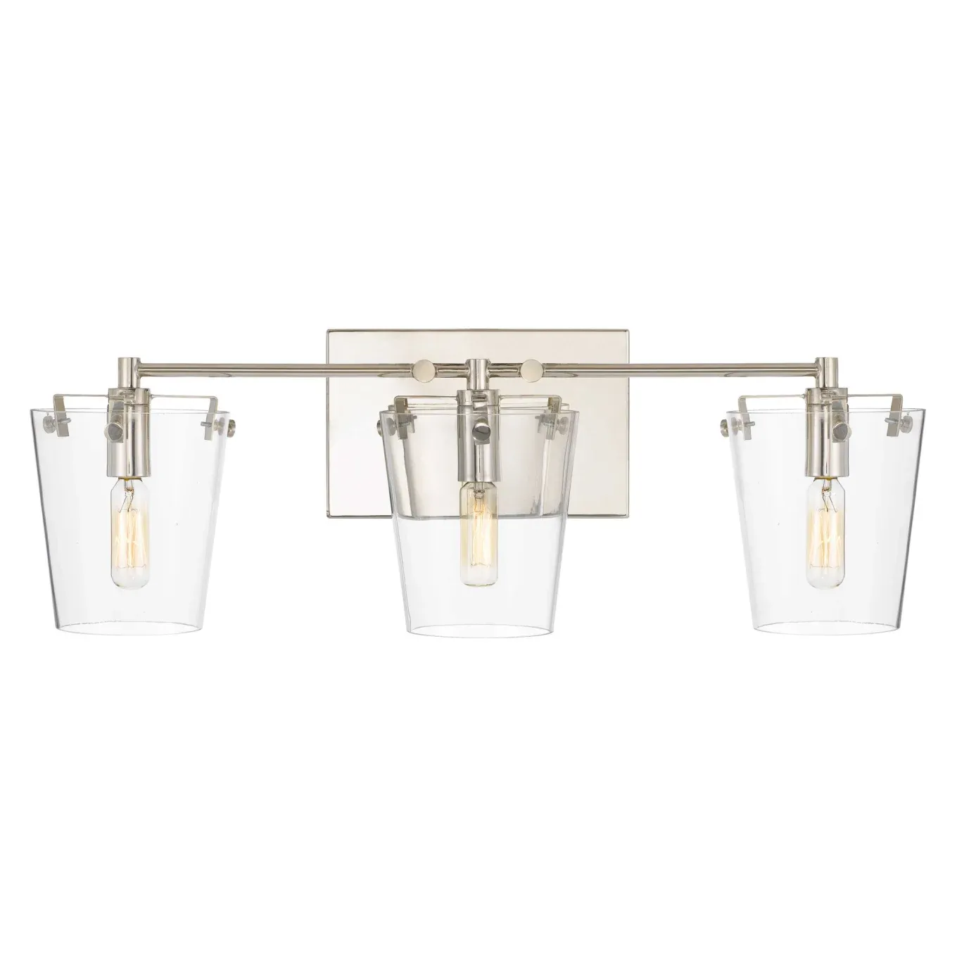 Arlo 3-Light Vanity Black and Polished Nickel
