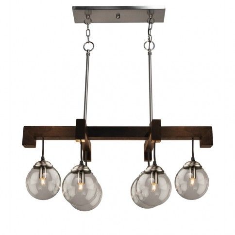 Espresso 31" 6 Light Large Chandelier Island Light