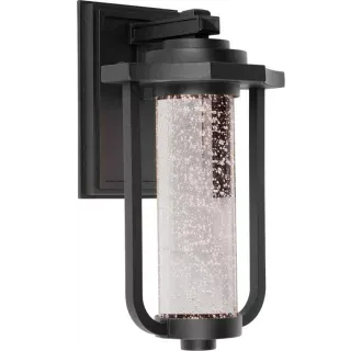 North Star Outdoor Wall LED 10W 3000K Black finish/ Seeded optic glass
