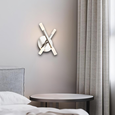 Designer Series Ultra Modern Twig Wall Sconce  Satin Nickel