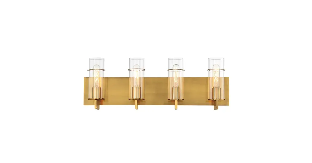 Modern Vintage Pista 4 Light Vanity Gold