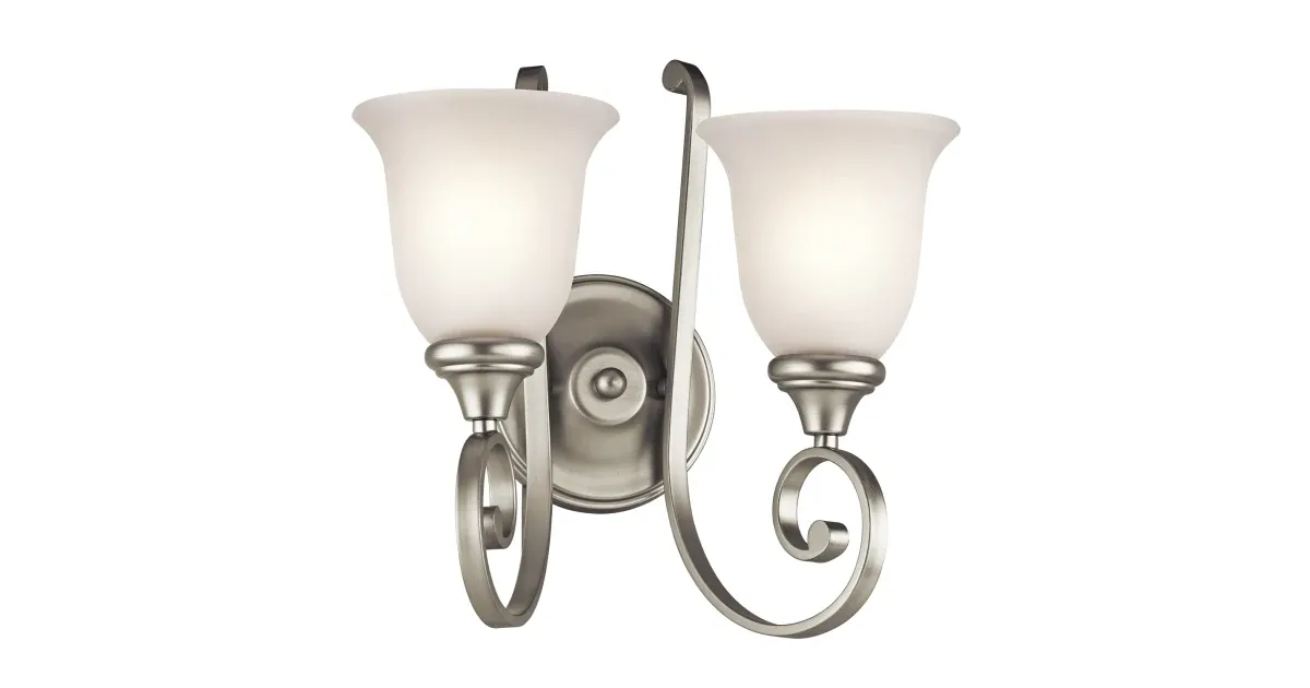 Monroe Vanity 2X100W Brushed Nickel