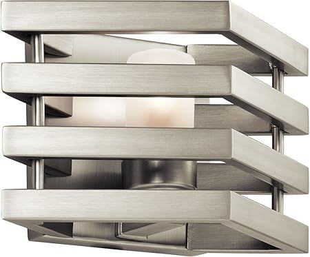 Modern Geometric Realta Wall 1X50W Brushed Nickel