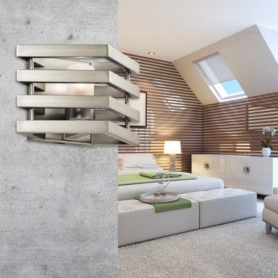 Modern Geometric Realta Wall 1X50W Brushed Nickel