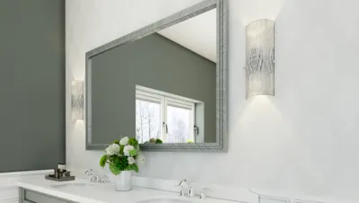 Brilliance 2 Light Handmade Cool Swirl Ice Glass Chrome Sconce