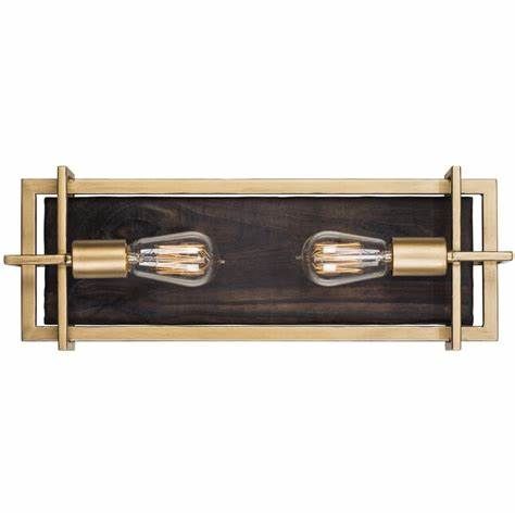 Farmhouse Chic Madiera Wall Sconce Rustic Gold