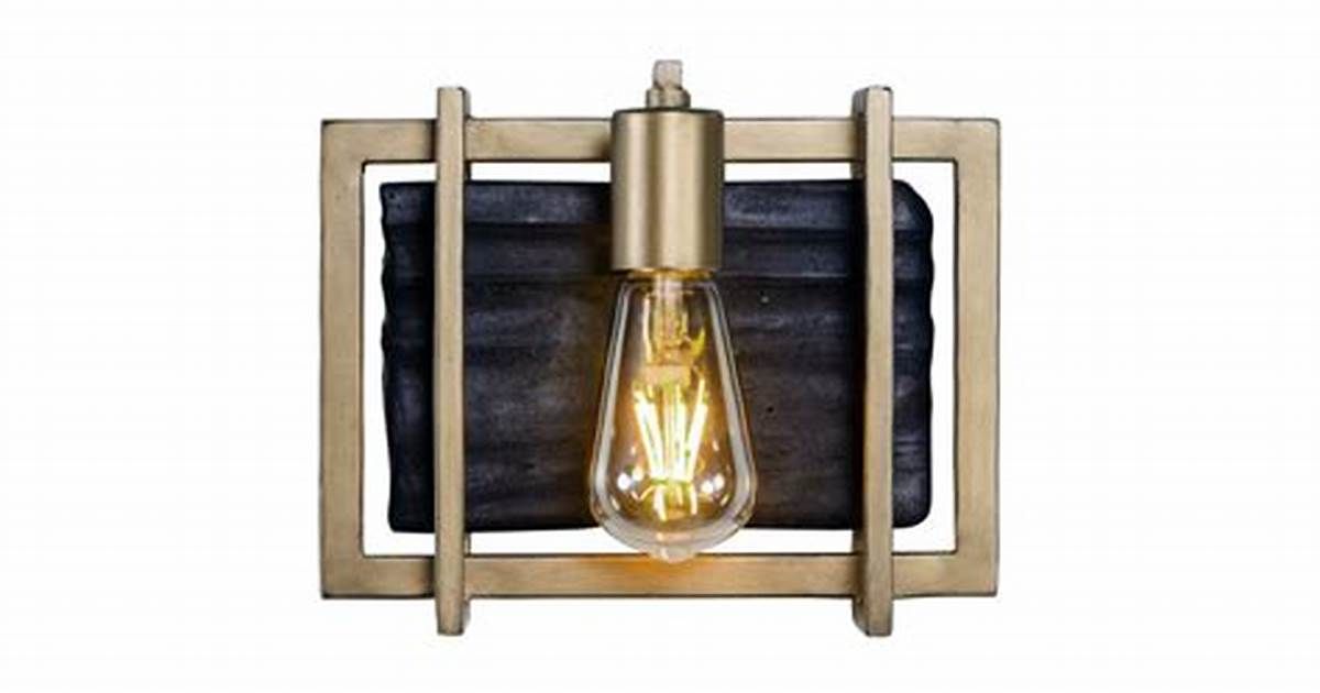 Madiera Wall 1X100W Rustic Gold