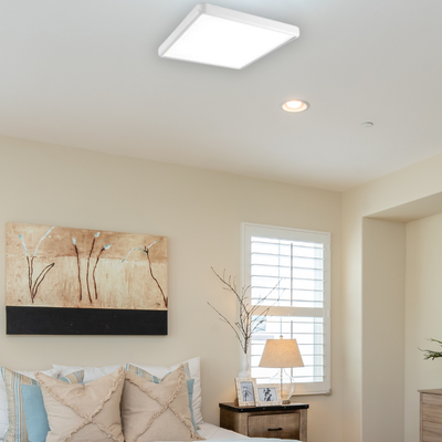 Grok Net Polyurethane/Aluminium Matte White Ceiling Light