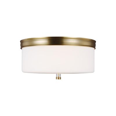 Lismore 2-Light Flush Mount Burnished Brass