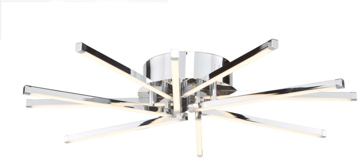 Ultra Modern Shooting Star 10-Light LED Flush Mount Chrome