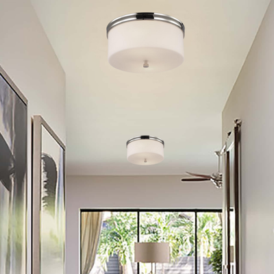 Lismore 2-Light Flush Mount Polished Nickel