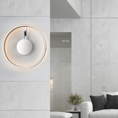 Classy Contemporary Verdura LED Flush Moun Grey and White