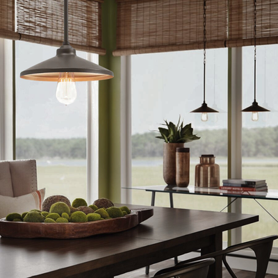 Rustic Farmhouse 1 Light Pendant Olde Bronze