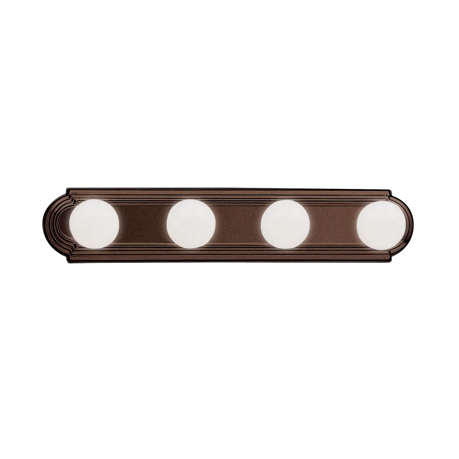 Classic 4-Light Linear Vanity Fixture, Tannery Bronze Finish