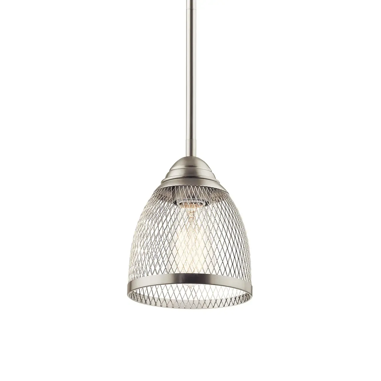 Industrial Volcain Pendant Brushed Nickel