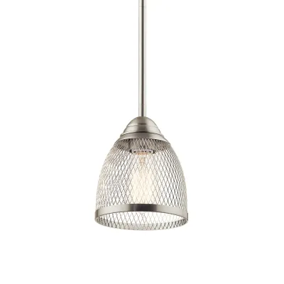 Industrial Volcain Pendant Brushed Nickel