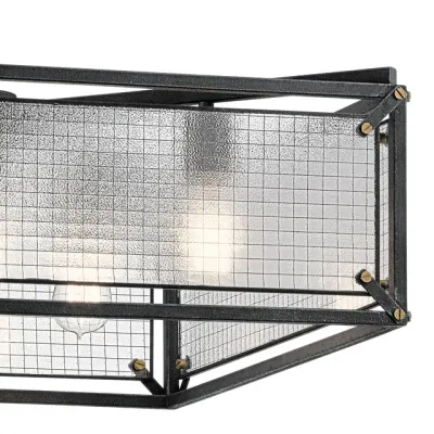 Restoration 5 Light Chandelier from Steel Collection in Black Finish