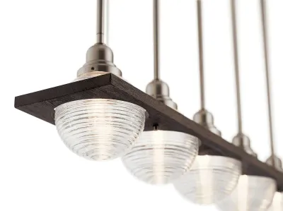 Potomi 5-Light 36" Linear Chandelier Classic Pewter
