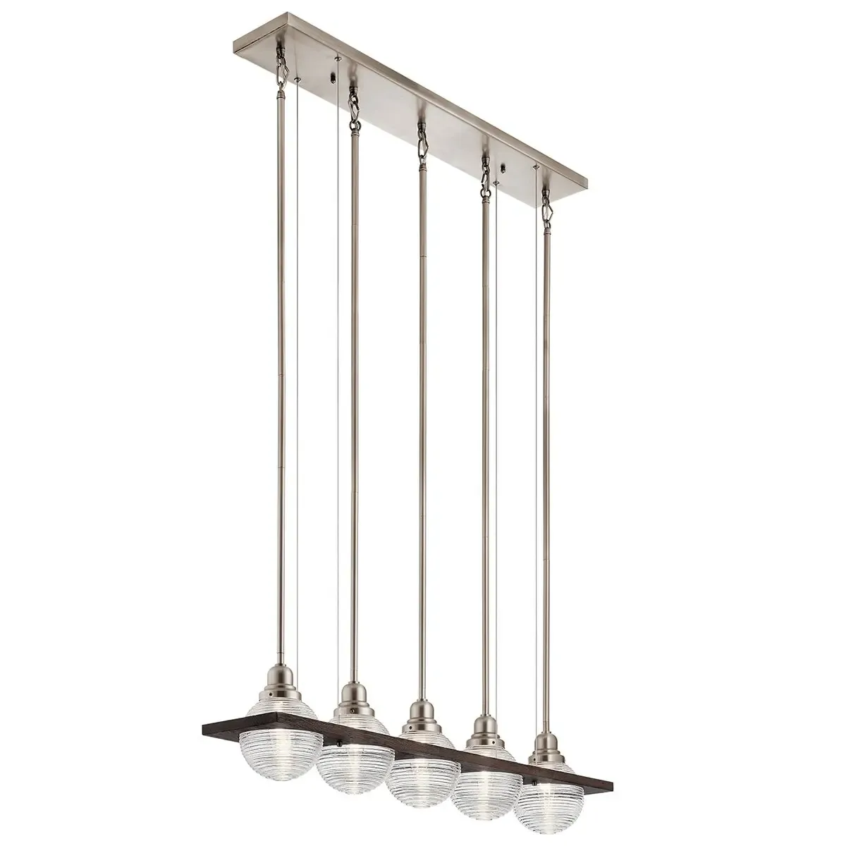 Potomi 5-Light 36&quot; Linear Chandelier Classic Pewter