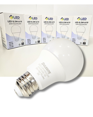 LED BULB. 8.5W LED A19 6500K Non-dimmable 120V Single Pack - Bulk Buy 5 packs