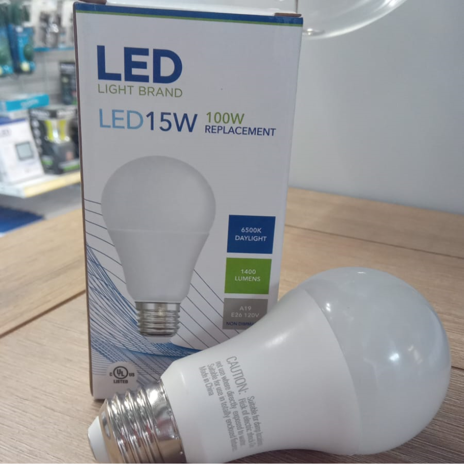 15W LED A19 6500K Non-dimm 120v Eco - Bulk Buy 5 Packs