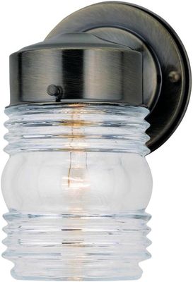 Indoor/Outdoor Jelly Jar Fixture Antique Brass Indoor/Outdoor Jelly Jar Fixture Antique Brass
