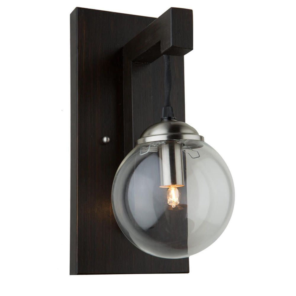 Modern Rustic Espresso 1-Light Wall Espresso
