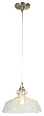 Jeremiah 1-Light Pendant Brushed Polished Nickel