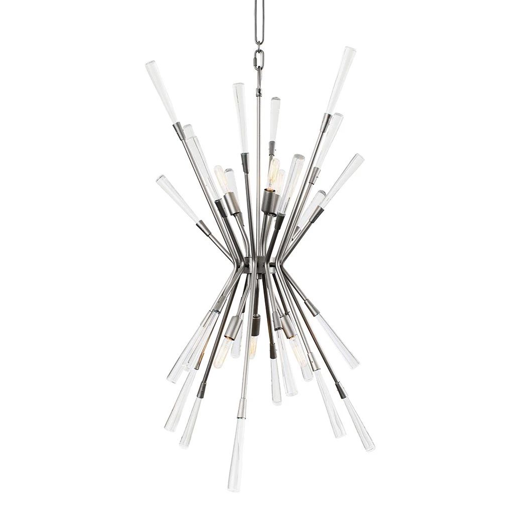 Nikolai 6-Light Sputnik Pendant Handcrafted with Lux Crystal Accents New Bronze Finish