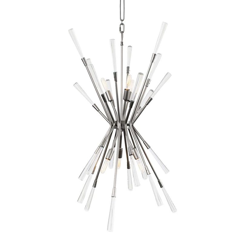 Nikolai 6-Light Sputnik Pendant Handcrafted with Lux Crystal Accents New Bronze Finish