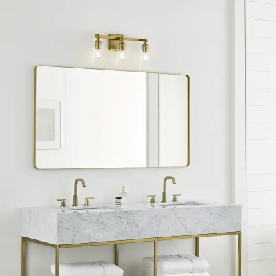 Designer Collection Monterro 3-Light Vanity Burnished Brass