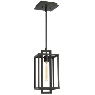 Cubic 1-Light Pendant Aged Bronze