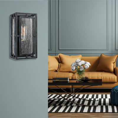 Prairielands 12" High Dark Weathered Zinc Wall Sconce