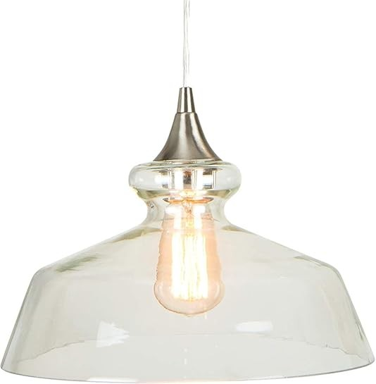 Jeremiah 1-Light Pendant Brushed Polished Nickel