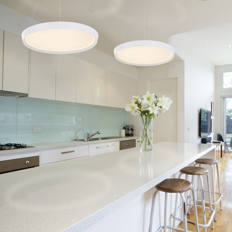 Contemporary Union LED Pendant White