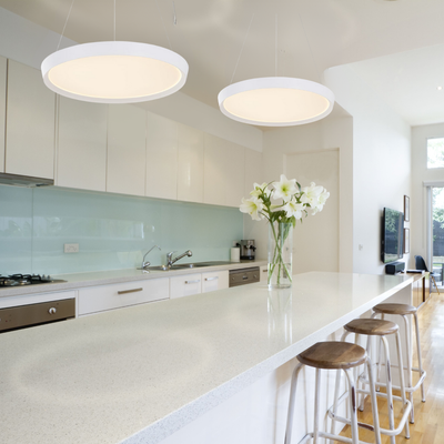 Contemporary Union LED Pendant White