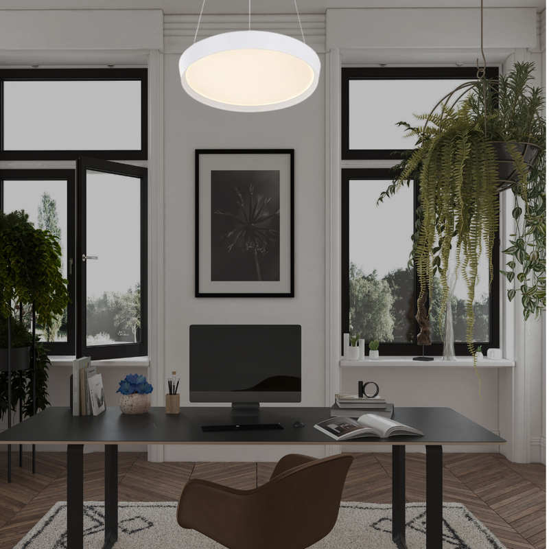 Contemporary Union LED Pendant White